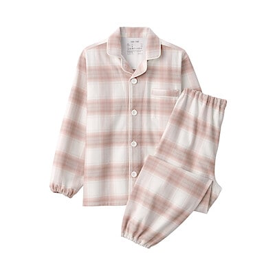 キッズ　脇に縫い目のない　フランネル　長袖パジャマ