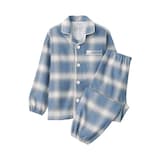 キッズ　脇に縫い目のない　フランネル　長袖パジャマ