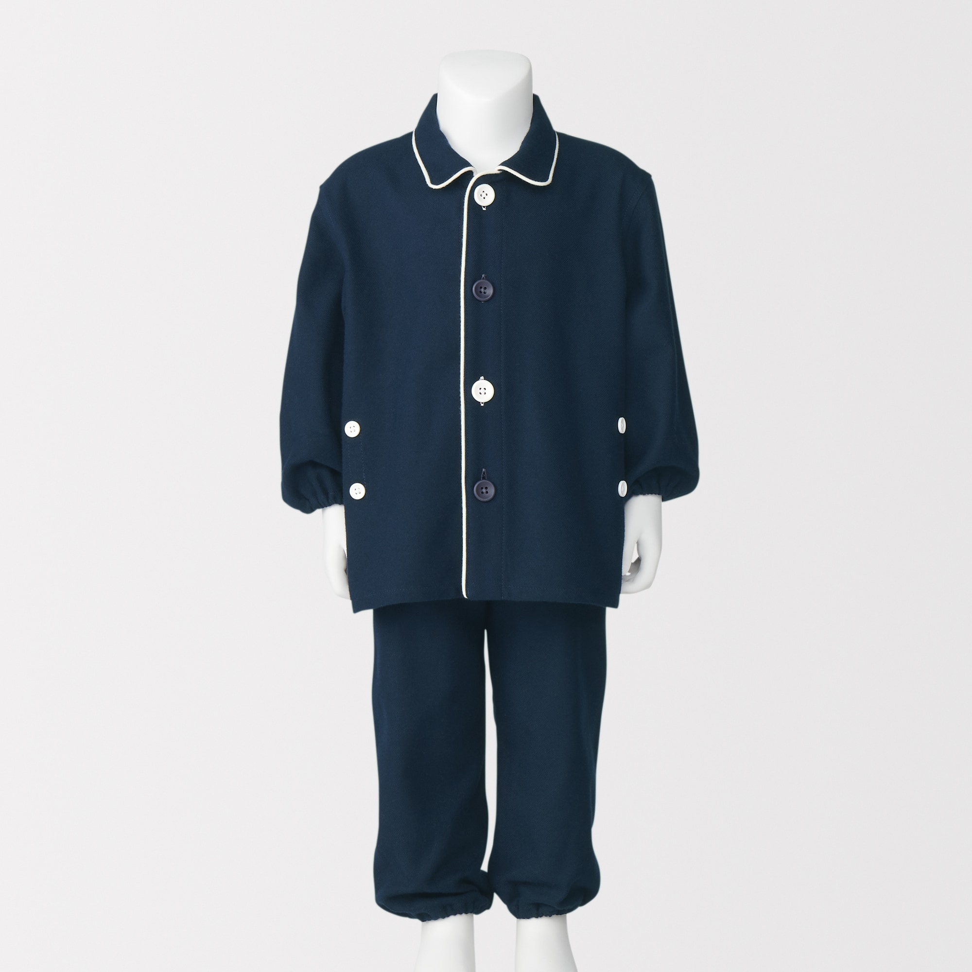 ベビー　脇に縫い目のない　フランネル　お着替えパジャマ