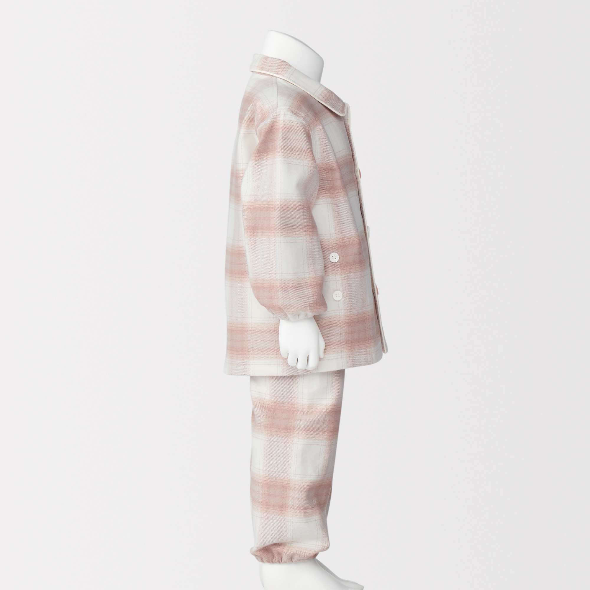 ベビー　脇に縫い目のない　フランネル　お着替えパジャマ