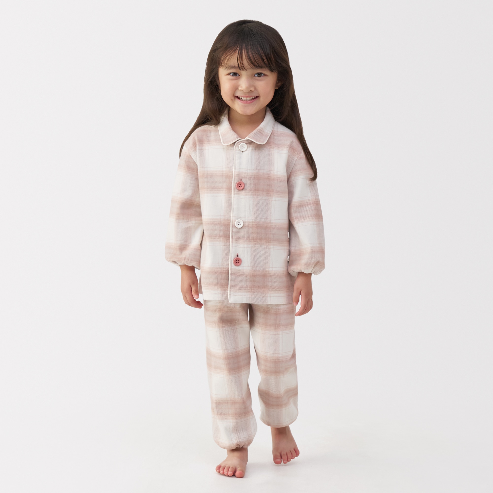 ベビー 脇に縫い目のない フランネル お着替えパジャマ | 無印良品