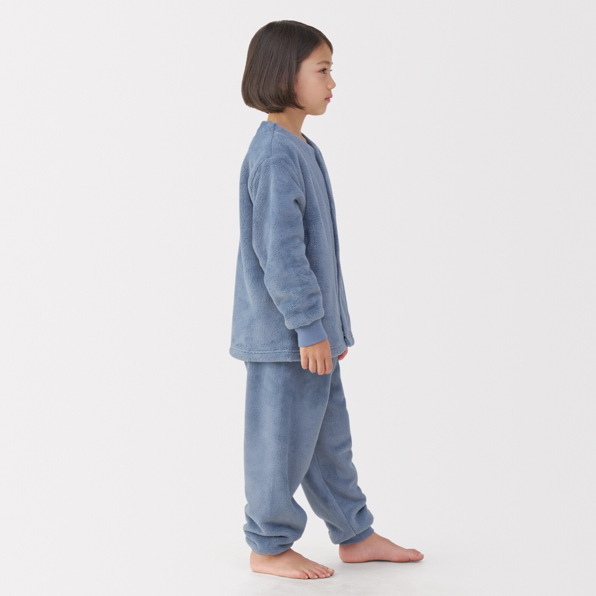 無印良品 キッズ着る毛布 腹巻付き長袖パジャマ上下セット 2セット キッズ 着る毛布 腹巻付き長袖パジャマ | 無印良品