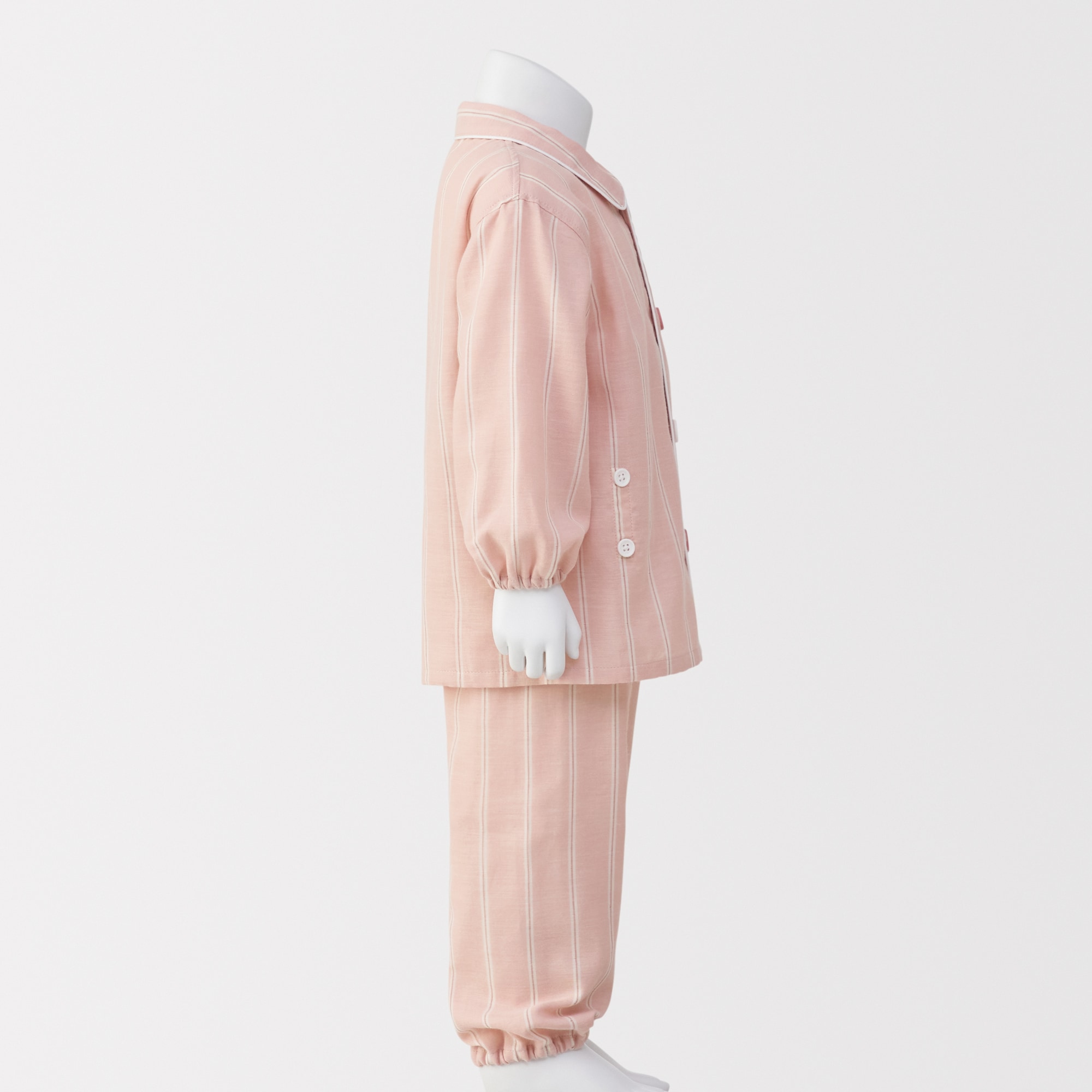 ベビー　脇に縫い目のない　二重ガーゼお着替えパジャマ