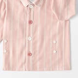 ベビー　脇に縫い目のない　二重ガーゼお着替えパジャマ