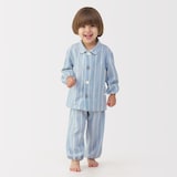 ベビー　脇に縫い目のない　二重ガーゼお着替えパジャマ