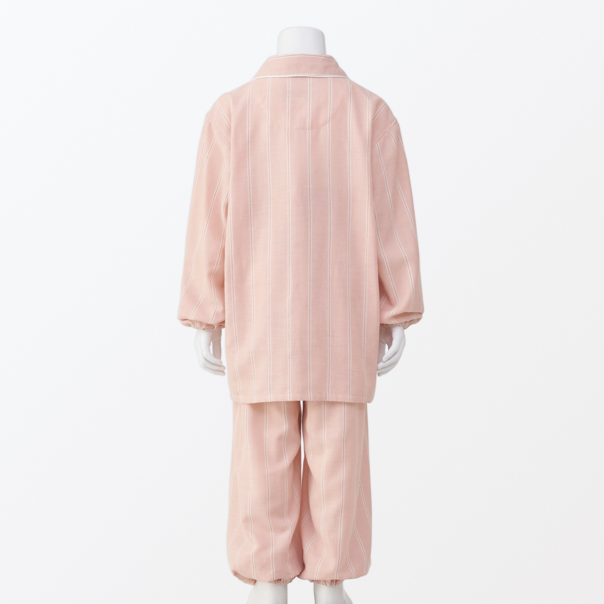 キッズ　脇に縫い目のない　二重ガーゼ長袖パジャマ