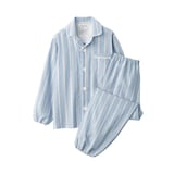 キッズ　脇に縫い目のない　二重ガーゼ長袖パジャマ