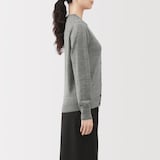 婦人　洗えるウールハイゲージクルーネックカーディガン