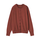 婦人　洗えるウールハイゲージクルーネックカーディガン