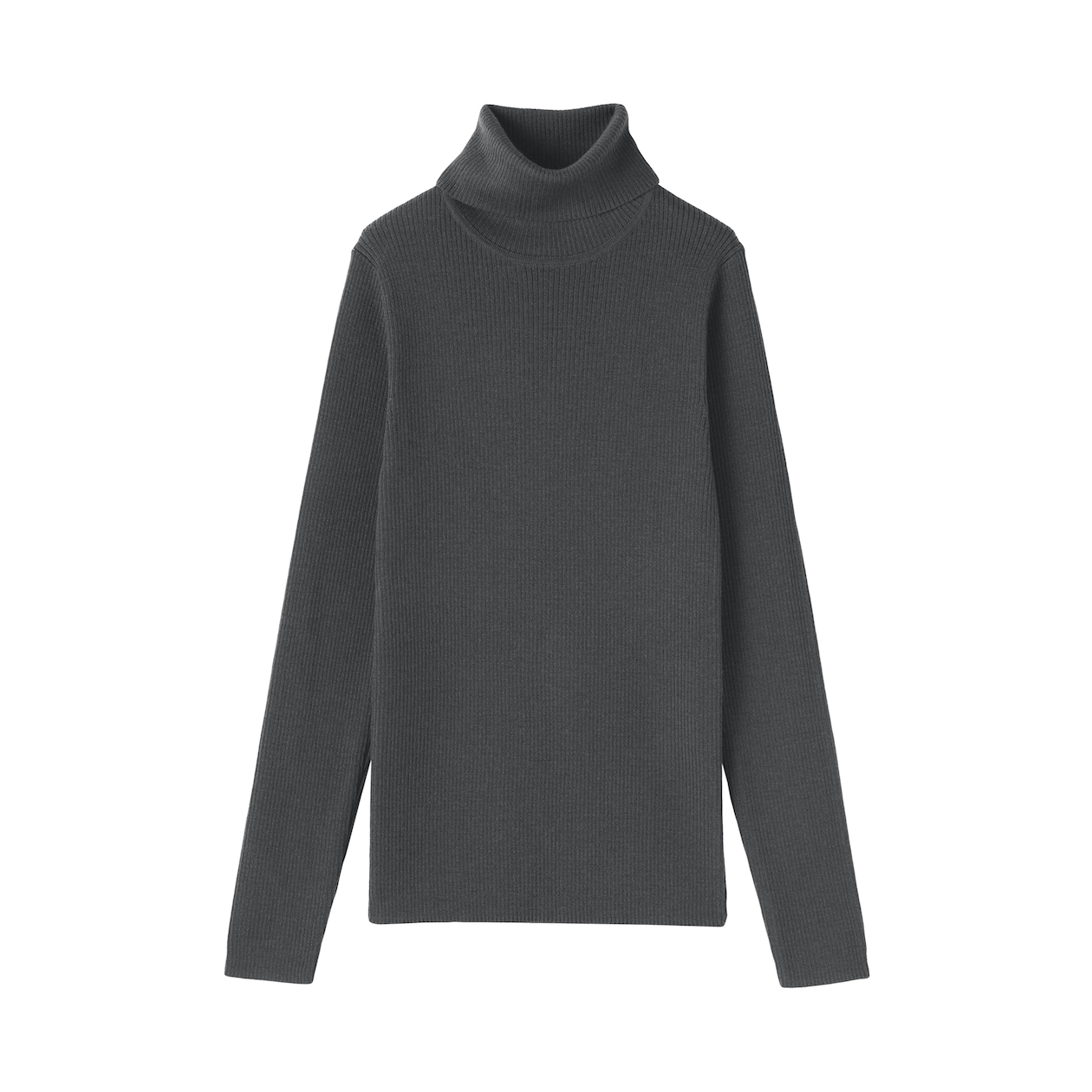 婦人　洗えるウールハイゲージリブタートルネックセーター