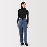 婦人　洗えるウールハイゲージリブタートルネックセーター