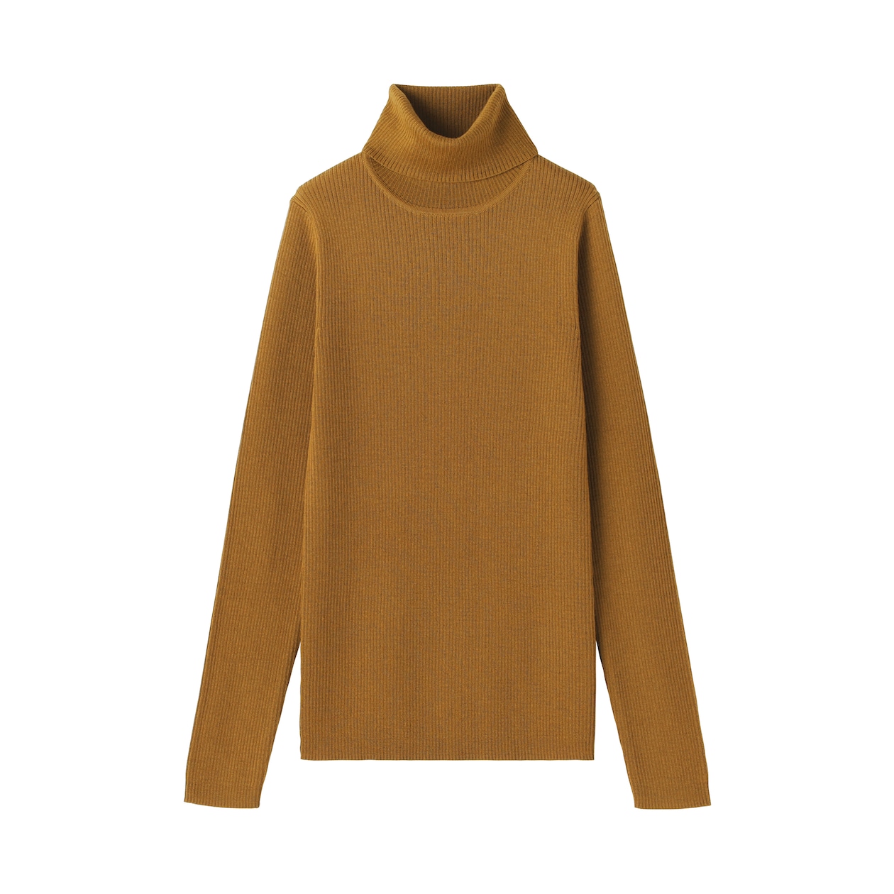 婦人　洗えるウールハイゲージリブタートルネックセーター