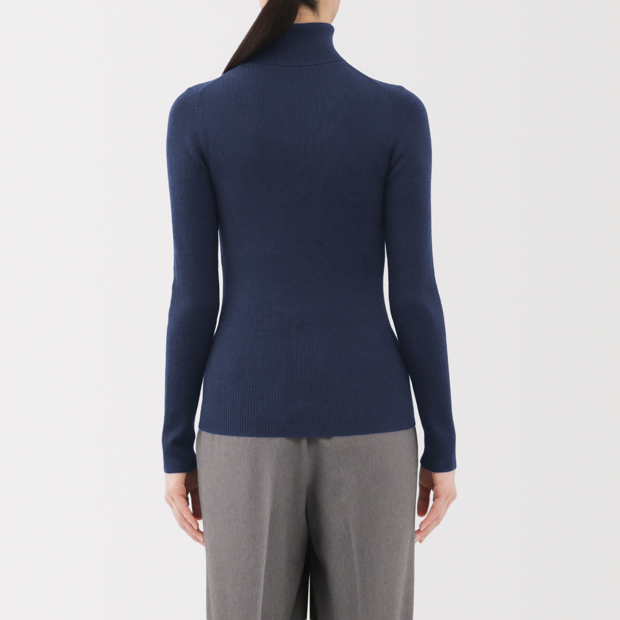 婦人 洗えるウールハイゲージリブタートルネックセーター | 無印良品