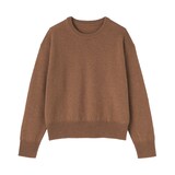 婦人　洗えるウールミドルゲージクルーネックセーター