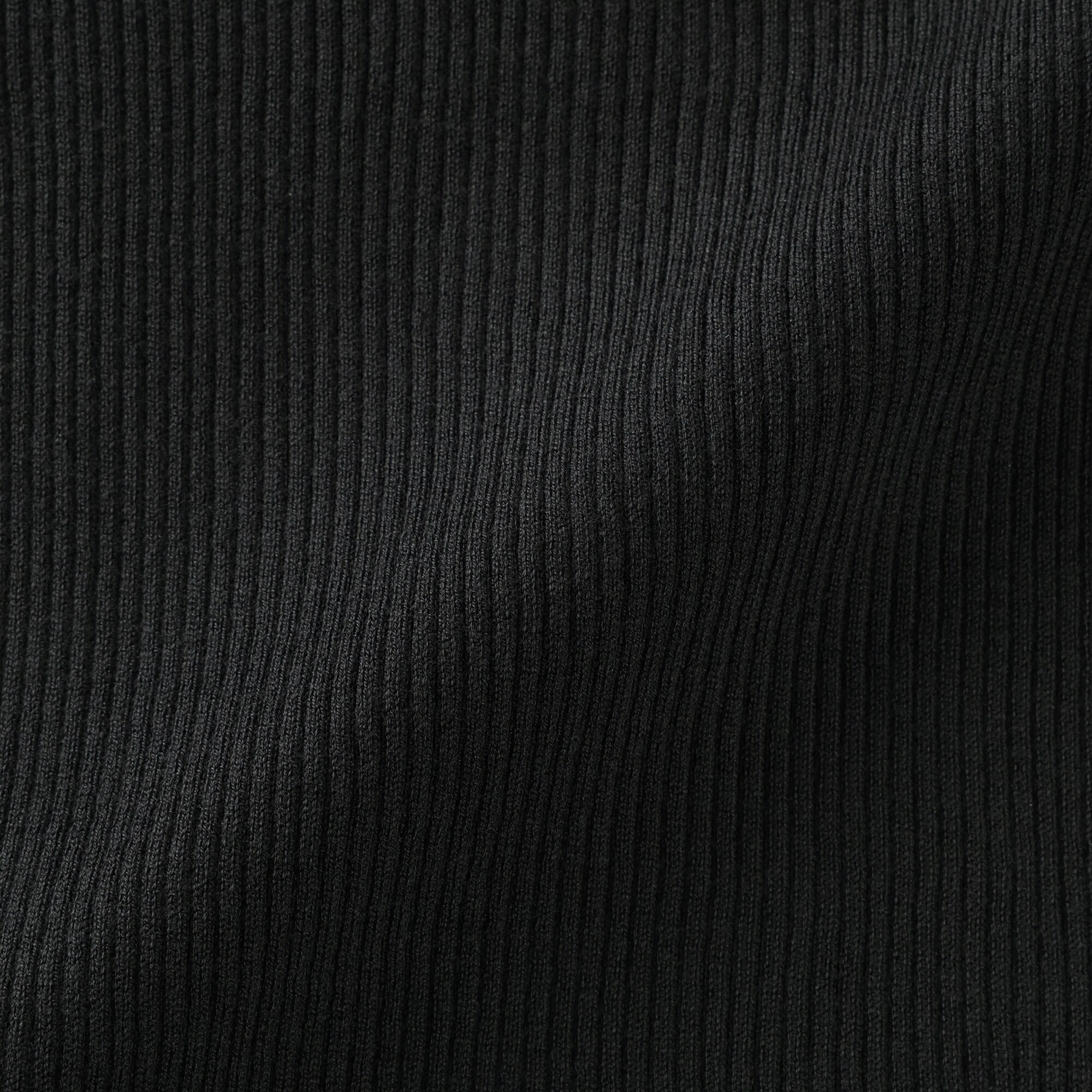 婦人　なめらかリブ編み五分袖セーター