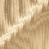 婦人　なめらかリブ編み五分袖セーター