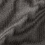 婦人　なめらかリブ編み五分袖セーター