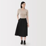 婦人　なめらかリブ編み五分袖セーター