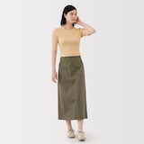 婦人　なめらかリブ編み五分袖セーター