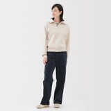 婦人　洗えるミラノリブ編みブルゾン