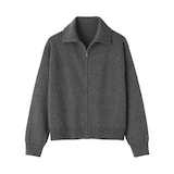 婦人　洗えるミラノリブ編みブルゾン