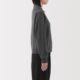 婦人　洗えるミラノリブ編みブルゾン