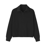 婦人　洗えるミラノリブ編みブルゾン