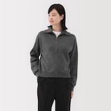 婦人　洗えるミラノリブ編みブルゾン