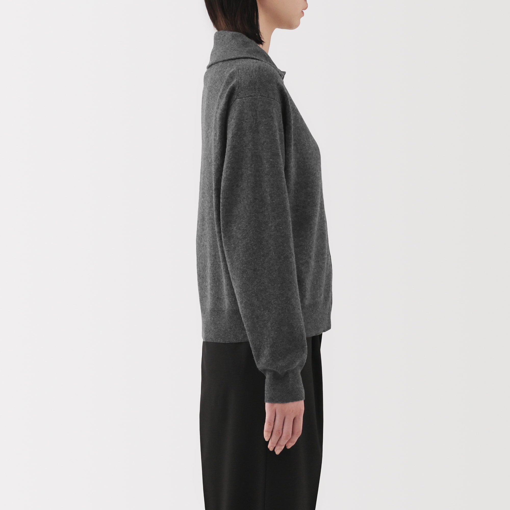 婦人　洗えるミラノリブ編みブルゾン