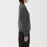 婦人　洗えるミラノリブ編みブルゾン