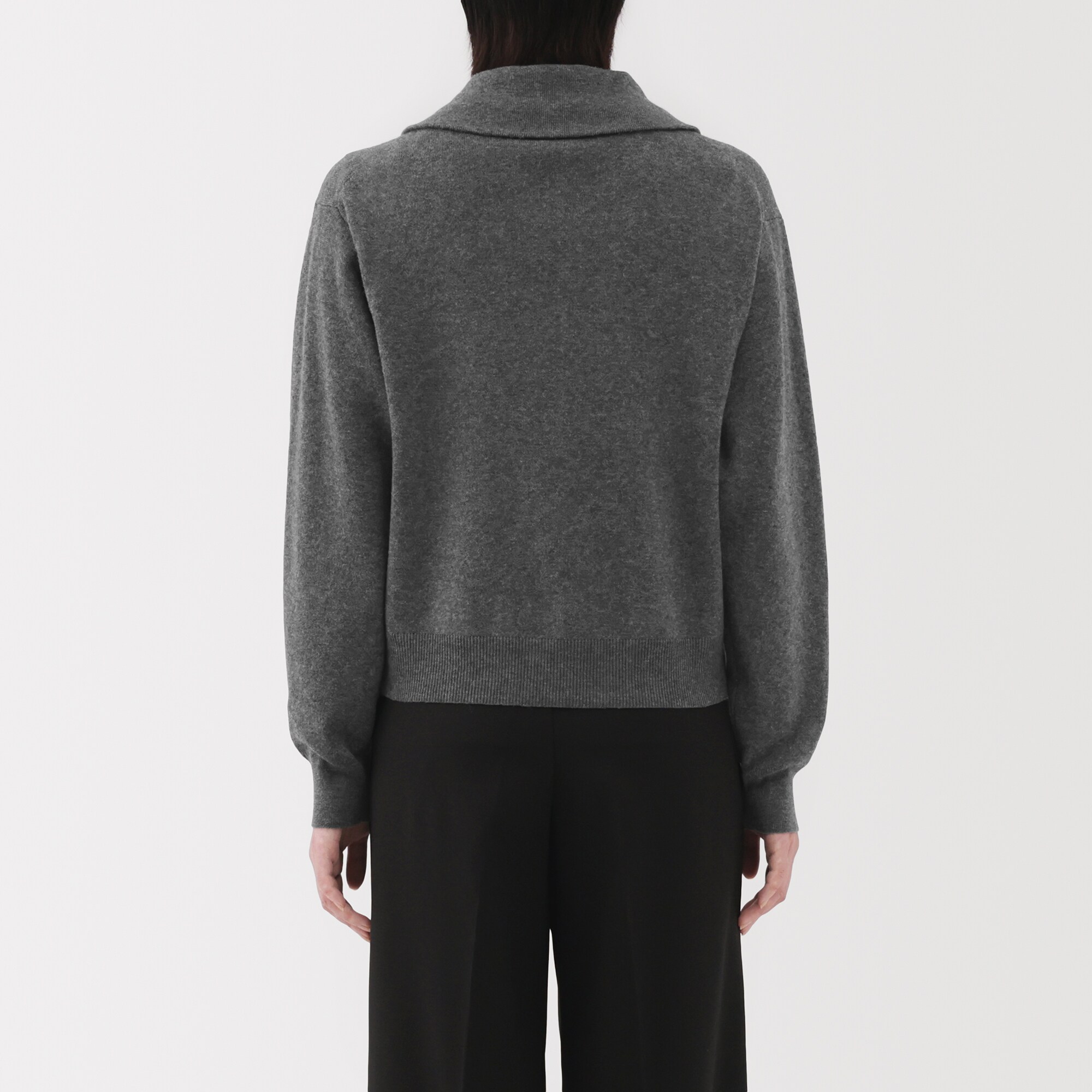 婦人　洗えるミラノリブ編みブルゾン