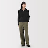 婦人　洗えるミラノリブ編みブルゾン