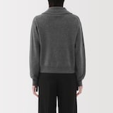 婦人　洗えるミラノリブ編みブルゾン