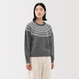 婦人　アンデスウールを使ったジャカード編みセーター