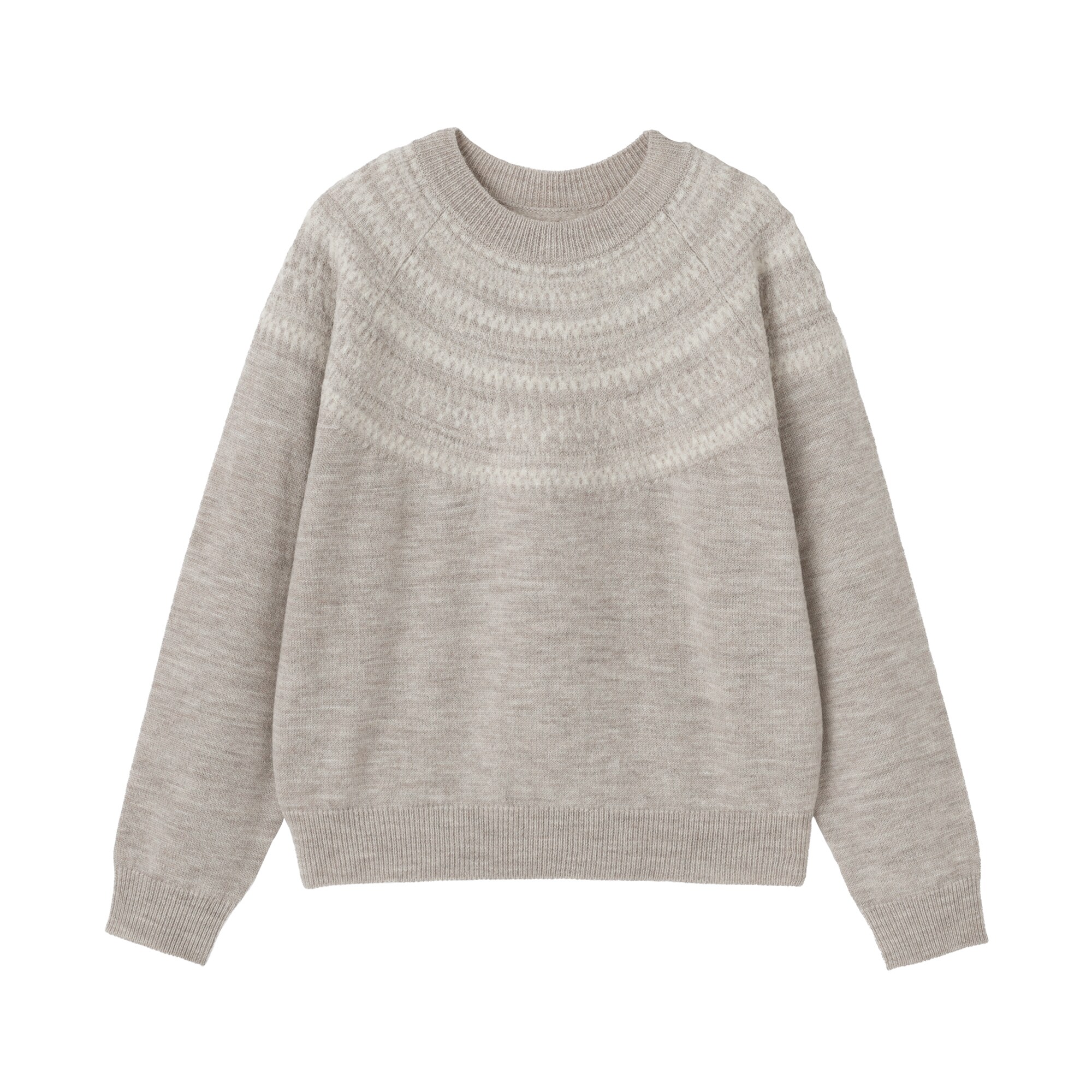 婦人　アンデスウールを使ったジャカード編みセーター