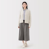 婦人　ウール混ブークレクルーネックカーディガン