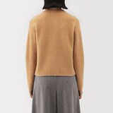 婦人　ウール混ブークレクルーネックカーディガン