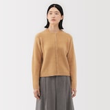 婦人　ウール混ブークレクルーネックカーディガン