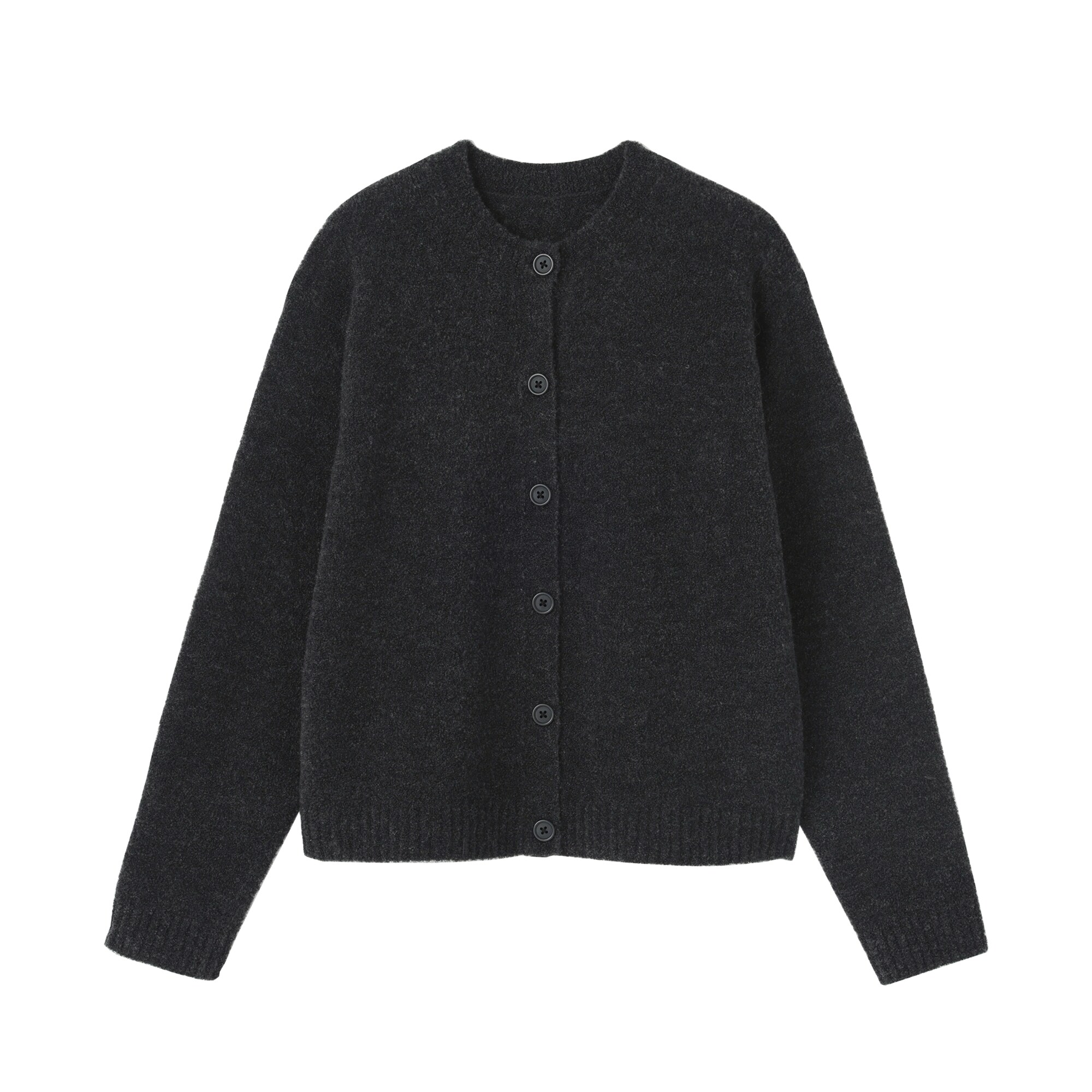 婦人 ウール混ブークレクルーネックカーディガン | 無印良品