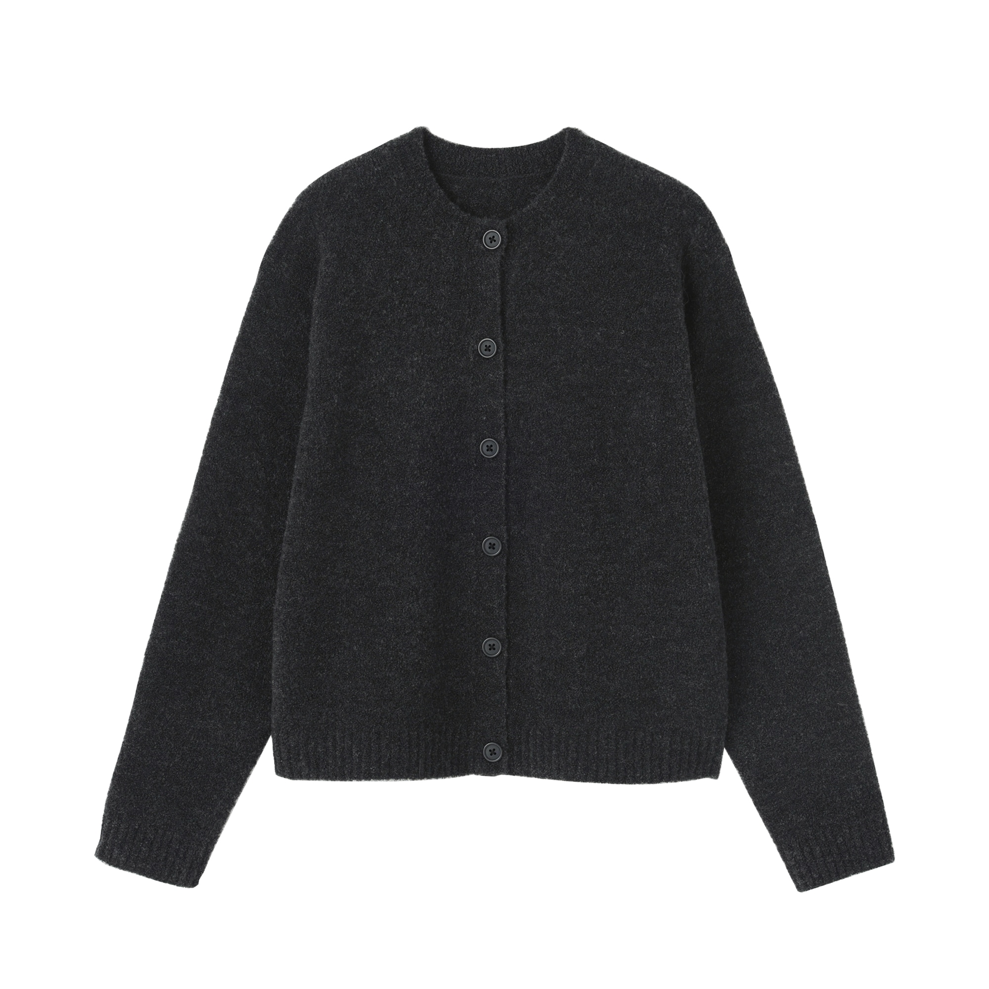 婦人　ウール混ブークレクルーネックカーディガン