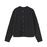 婦人　ウール混ブークレクルーネックカーディガン