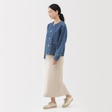 婦人　洗えるミラノリブ編みスカート