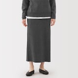 婦人　洗えるミラノリブ編みスカート