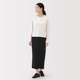 婦人　洗えるミラノリブ編みスカート