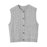 婦人　アンデスウールを使ったベスト