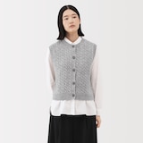 婦人　アンデスウールを使ったベスト