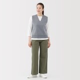 婦人　洗えるミラノリブ編みベスト