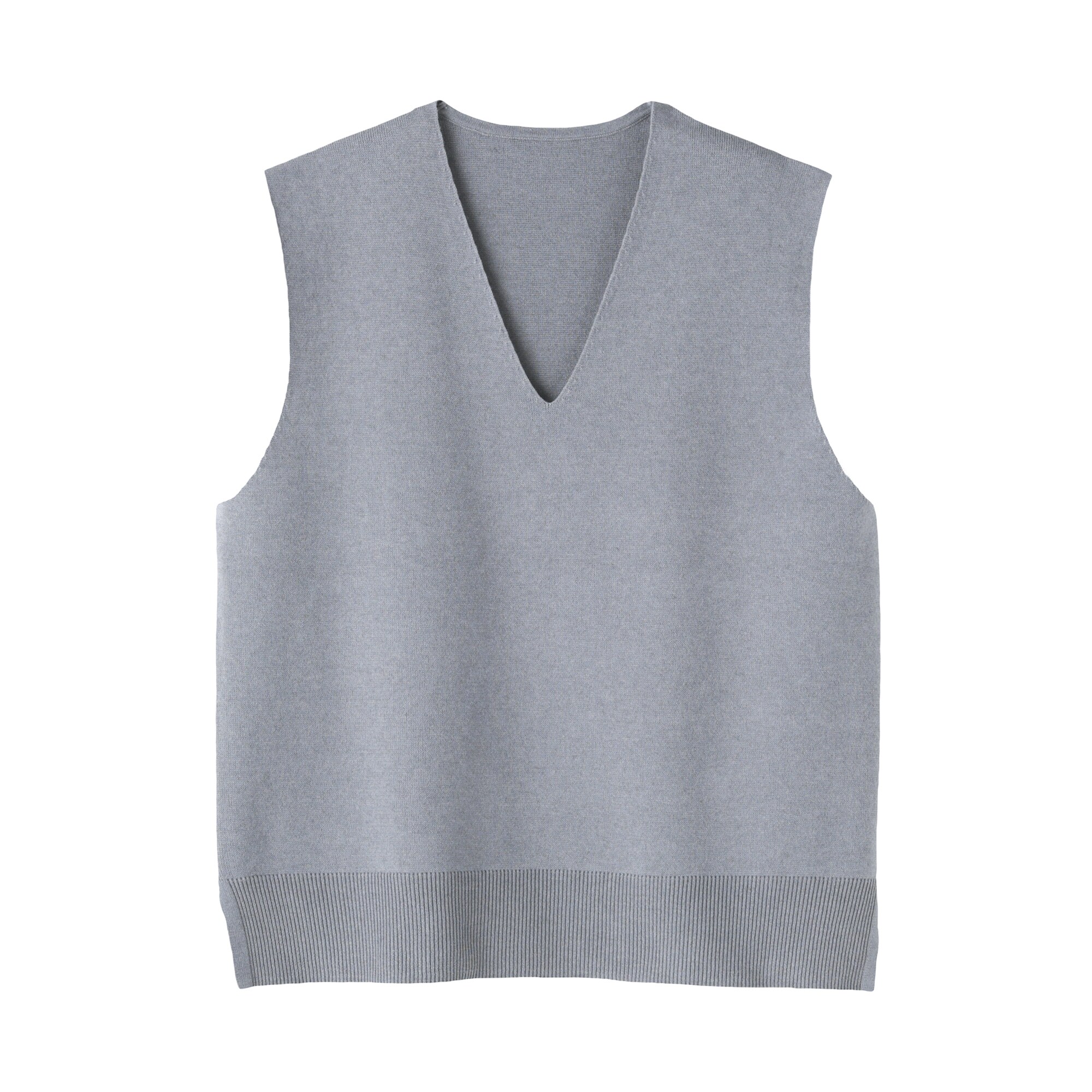 婦人　洗えるミラノリブ編みベスト