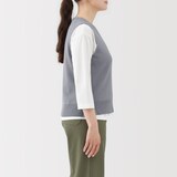 婦人　洗えるミラノリブ編みベスト