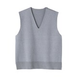 婦人　洗えるミラノリブ編みベスト